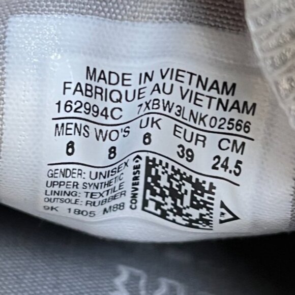 Converse Chuck Taylor All Star Low Womens Size 8 Silver Athletic Shoes Sneakers - Picture 9 of 10